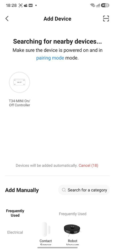 Tap the device that appears